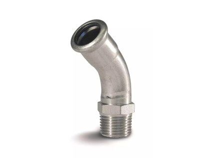 Vykurovacia technika Prechodový oblúk 45° - s vonkajším závitom - nerez AISI 316 - 22mm-R3/4"