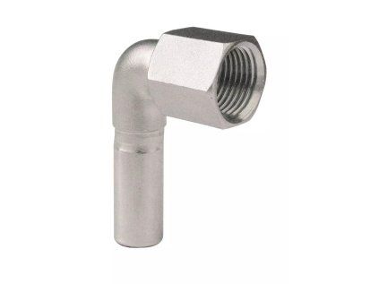 Vykurovacia technika Prechodové koleno 90° - s vnútorným závitom a jedným zásuvným koncom - nerez AISI 316 - 15mm-Rp1/2"