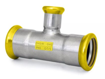 Vykurovacia technika T-kus 90° PRESS GAS - redukovaný - 35-28-35mm