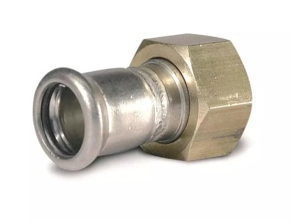 Vykurovacia technika Pripojovacie šróbenie - na ploché tesnenie - nerez AISI 316 - G 1 3/4"-42mm; mosadz