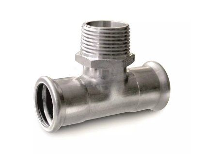 Vykurovacia technika T-kus 90° - s vonkajším závitom - nerez AISI 316 - 18-R1/2"-18mm