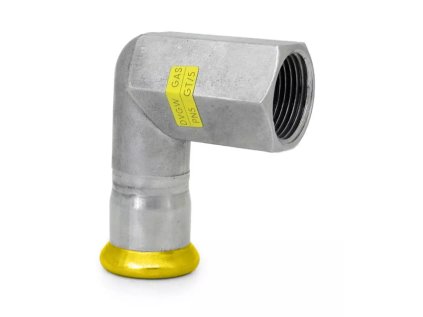 Vykurovacia technika Prechodové koleno 90° PRESS GAS - s vnútorným závitom  - 28mm-Rp1"