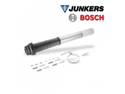 Kondenzačný kotol BOSCH - Zvislý odťah spalín 80/125mm, 1277mm, čierna farba