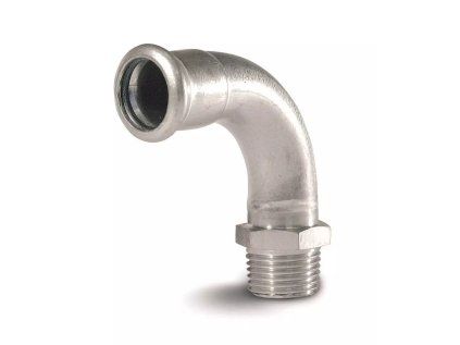 Vykurovacia technika Prechodový oblúk 90° - s vonkajším závitom - nerez AISI 316 - 42mm-R6/4"
