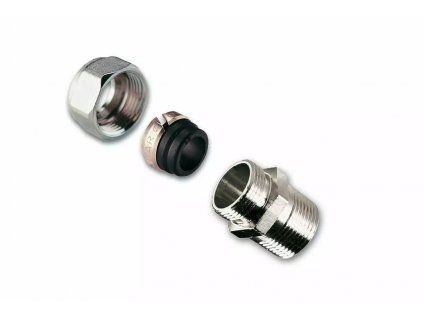 Vykurovacia technika Sada zverného šróbenia so vsuvkou- 1/2"Fx15x1 CU