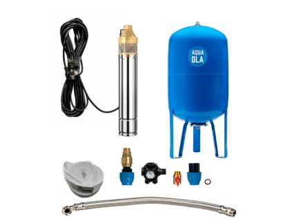 Domáca vodáreň s ponorným čerpadlom SKM 100 / 80L, set s tlakovou nádobou do studne