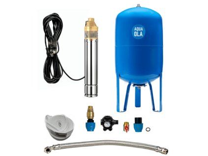 Home water system with submersible pump SKM 150 / 100L for wells, water set