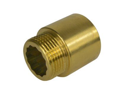 Predĺženie 1"x50mm MF mosadz, mosadzná závitová tvarovka pre vodoinštalácie a kúrenie