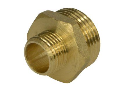 Reducing Nipple 1" x 3/4" Brass, Brass Fitting for Water Technology