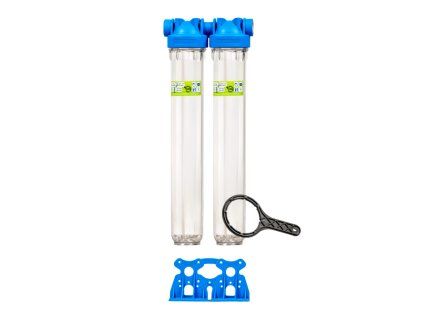 Filter MASTER 20" DUO housing, 1" connection, in-line water pipe filter