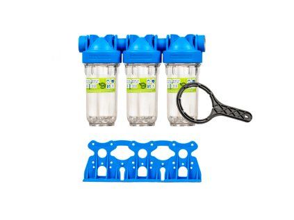 Filter JUNIOR 7" TRIO 1" connection - triple water filter