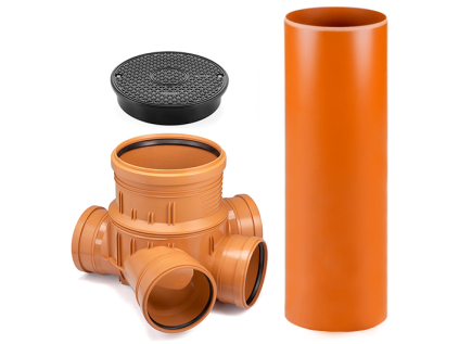 DN 315/160/5500 Confluence Inspection Shaft, Plastic Sewage Shaft