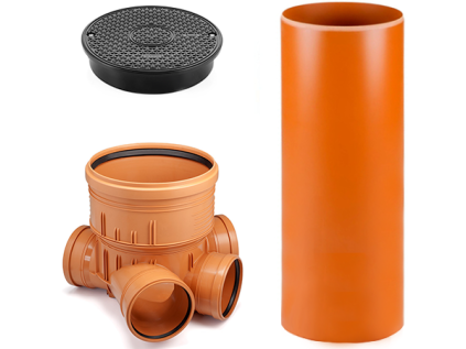 DN 400/160/3000 Confluence Inspection Shaft, Plastic Sewage Shaft for Water Systems