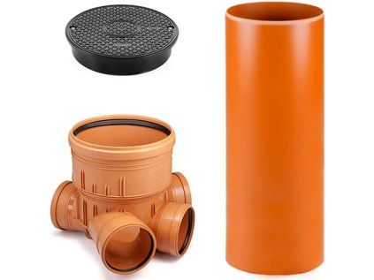 Revízna šachta DN 400/160/5000 sútoková, kanalizačná plastová šachta