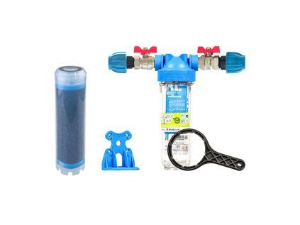 Senior 10" MONO filter set. Complete, 1" connection. Filtration of unwanted odour and taste (LA-SX) - carbon water filter