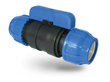 PE integrated coupling with ball valve 32x32