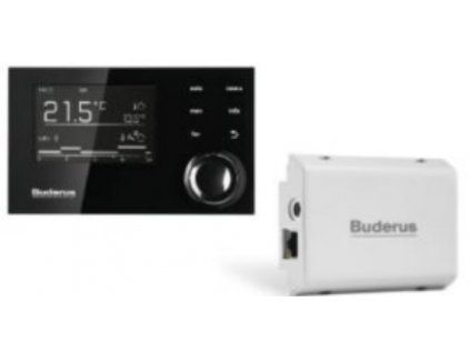 Izbový termostat Buderus Logamatic RC310 + KM100, čierny