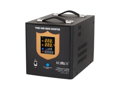 Zdroj záložný KEMOT PROsinus-2000 12V 230V 2000VA 1200W Black