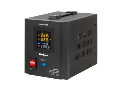 Zdroj záložný REBEL POWER-800 12V 230V 800VA 500W Black