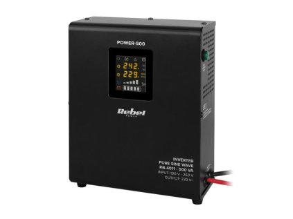 Zdroj záložný REBEL POWER-500 12V 230V 500VA 300W Black nástenný