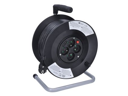 Predlžovací kábel na bubne - 4 zásuvky 50m SOLIGHT PB02