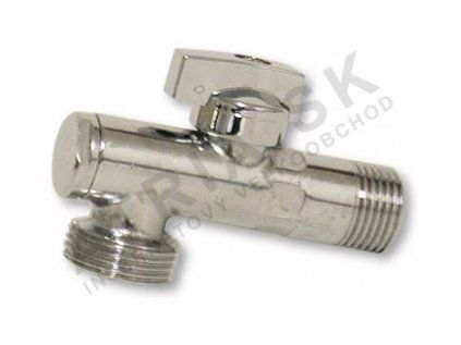 Vykurovacia technika Rohový guľový uzáver práčkový - s filtrom - 1/2"x3/4"; bez matice