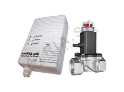 Vykurovacia technika Detektor plynu AVANSA 200M + solenoidový ventil G3/4", DN 20