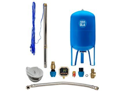 Domáca vodáreň s ponorným čerpadlom 2,5" STM31 / 80l - RTS s Digitálnym tlakovým spínačom, set na vodu do studne