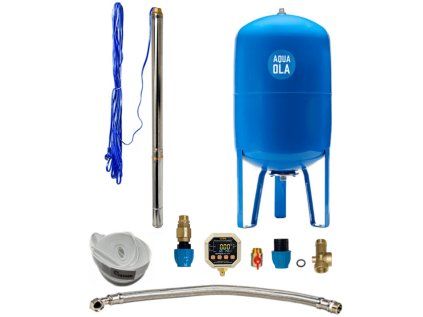 Domáca vodáreň s ponorným čerpadlom 2,5" STM31 / 100l - RTS s Digitálnym tlakovým spínačom, set do studne na vodu