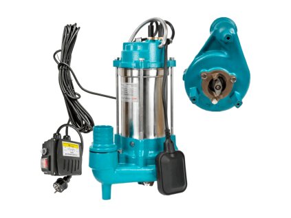 WQV 7-16-1,5 Submersible Sludge Pump with grinder and cutting blade for septic tanks and sewage