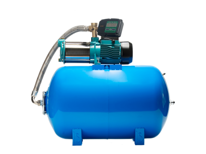 Home water pump station MHI 1300 inox / 80L with IBO PRESS SX, 1300W, 6000 l/h, delivery head 55m, stainless steel