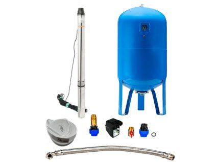 Domáca vodáreň s ponorným čerpadlom 3,5" SC 3-18 400V / 200l - RTS, do studne a vrtu, odolná voči piesku