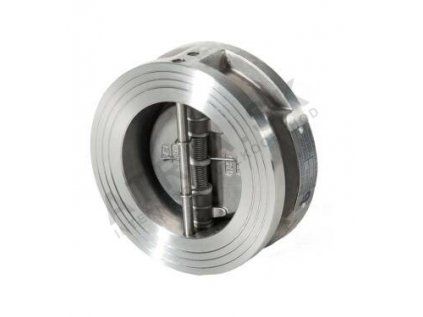Vykurovacia technika Medziprírubová motýľová spätná klapka - séria D6; nerez - DN 50; L=43mm