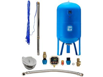 Domáca vodáreň s ponorným čerpadlom 2,5" STM31 / 150l - RTS s Digitálnym tlakovým spínačom, set na vodu do studne