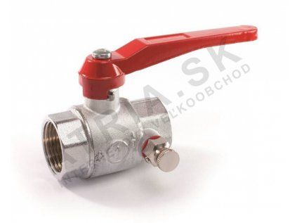 Vykurovacia technika Guľový uzáver voda - s odvodnením - 3/4"FF; páčka