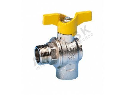 Vykurovacia technika Guľový uzáver plyn - rohový - 3/4"MF; motýľ