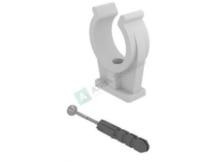 Vykurovací systém HEPWORTH Príchytka plastová jednoduchá, 18 mm