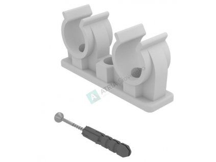 Vykurovací systém HEPWORTH Príchytka plastová dvojitá, 28 mm