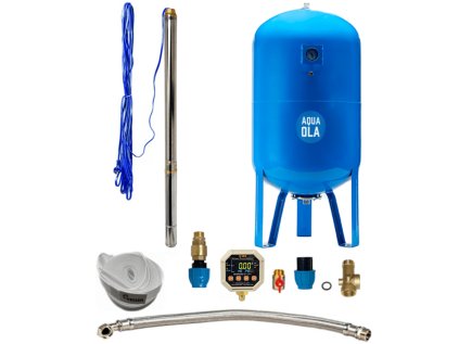 Domáca vodáreň s ponorným čerpadlom 3" STM28 / 150l - RTS s Digitálnym tlakovým spínačom, set do studne