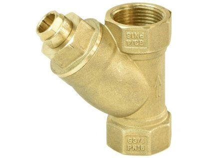YBF 3/4" Threaded Water Filter with Stainless Steel Mesh and Magnet, Brass, for Heating and Plumbing