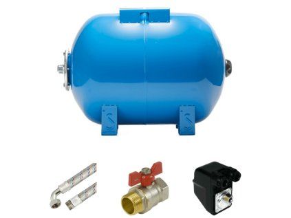 Vodárenský set 50L AQUA OLA ležatý, BSK-3A (400V), domáca vodáreň s tlakovým spínačom