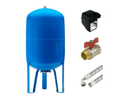 Water System Set 80L AQUA OLA Vertical, BSK-3A (400V) - Home Water System with Pressure Switch