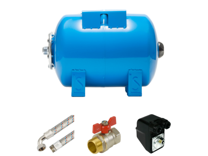 Water System Set 24L AQUA OLA Horizontal, BSK-3A (400V) Home Water System with Pressure Switch