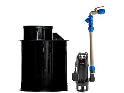 Pumping sewage shaft ERA 1300x1000 with WQI 15-7-1,1 shredder
