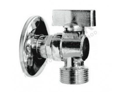 Vykurovacia technika Rohový práčkový guľový uzáver - 1/2"x3/4"; so spätným ventilom