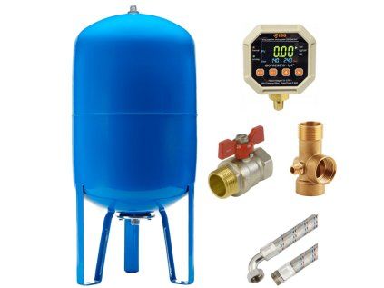 Water system set 100L AQUA OLA vertical with IBO PRESS 10, home water system with digital pressure switch