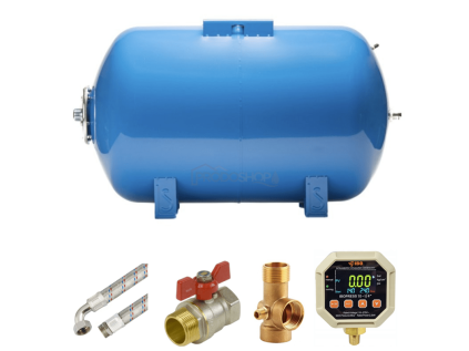 Water system set 100L AQUA OLA horizontal with IBO PRESS 10, home water system with pressure tank