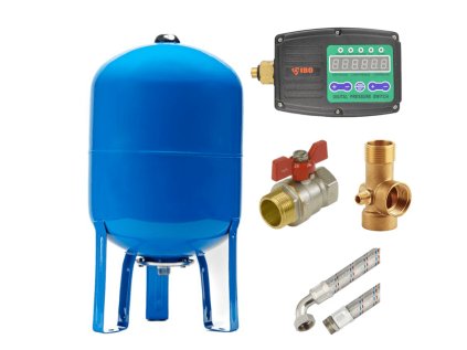Water system set 60L AQUA OLA vertical with IBO PRESS SX, home water system with digital pressure switch