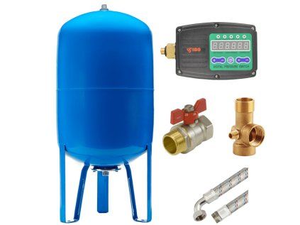 Water system set 80L AQUA OLA vertical with IBO PRESS SX, home water system with digital pressure switch