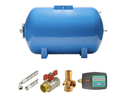 AQUA OLA 80L Horizontal Water Set with IBO PRESS SX, Home Water System with Digital Pressure Switch